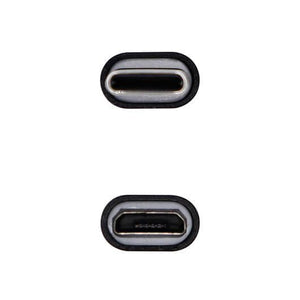 ADAPTADOR USB C 20 A MICRO USB B AISENS NEGRO