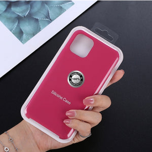 Official Original Silicone Case for Apple iPhone 13 12 Pro Max XS XR 7 8 6S Plus 11 Mini iPhone12 Brand Logo Phone Cover Funda
